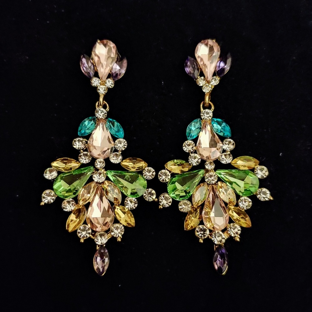 Pastel Bling Drop Earrings